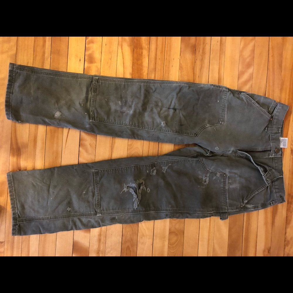 Worn in Carhartt double knee pants 30x30